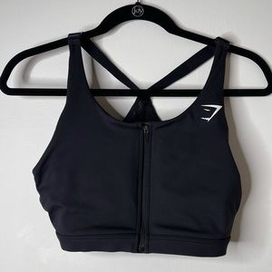 Gymshark Zip Up Training Sports Bra Large